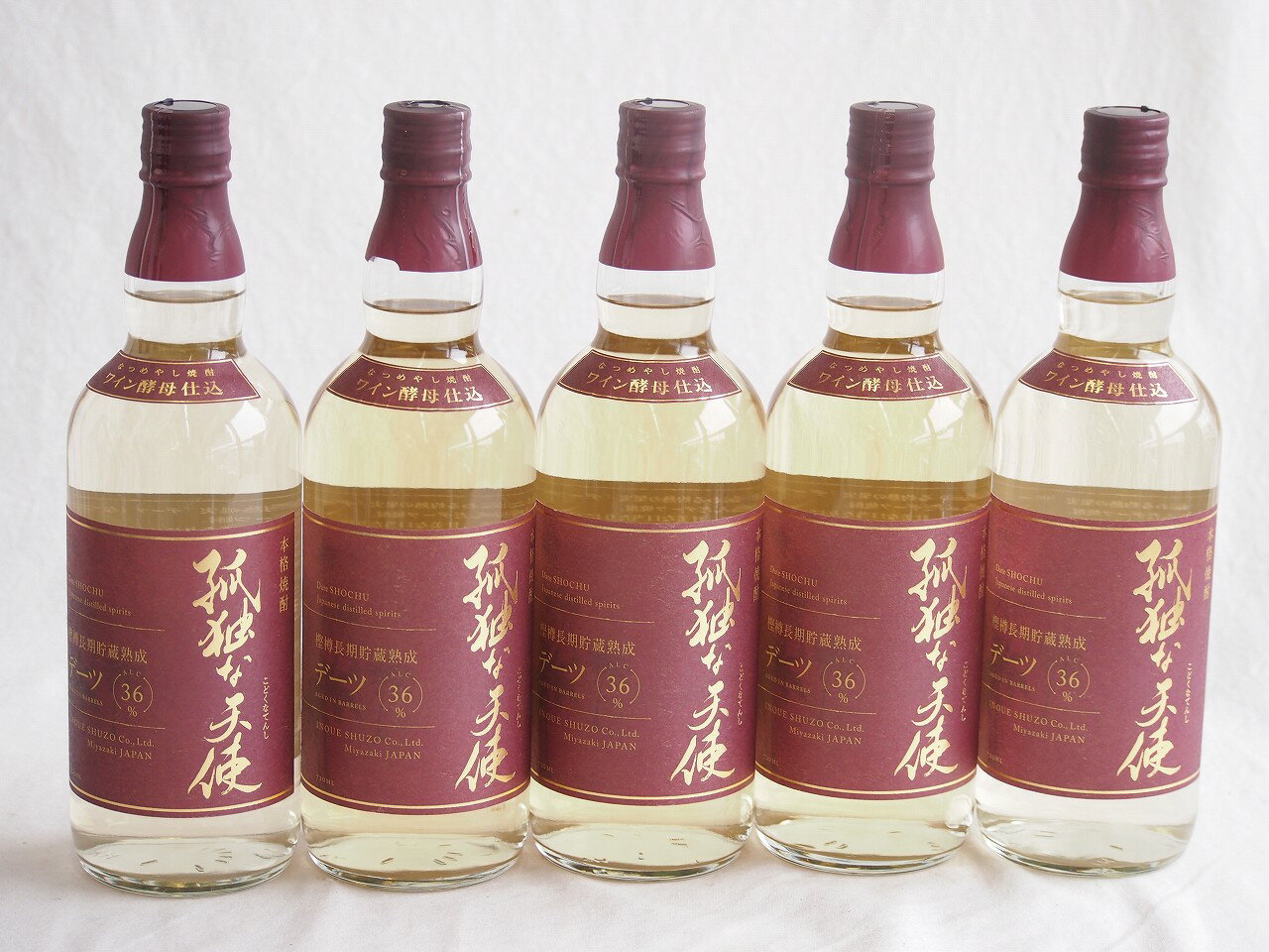 5本セット(デーツ(なつめやしの実)ワイン酵母仕込本格焼酎 孤独な天使alco36度(宮崎県)) 720ml×5本