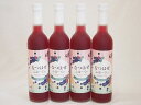 4本セット(和製ブルーベリー なつはぜふるーてぃリキュール奥の松(福島県)) 500ml×4本