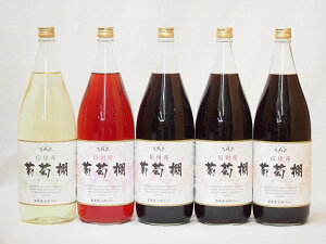 信州産葡萄棚セット 赤ワイン×3本 白ワイン×1本 ロゼワイン×1本 中口(長野県)1800ml×5