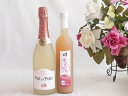 桃のお酒を楽しめる2本セット(国産ももとろ カフェ ド パリ ピーチスパークリング(フランス)) 500ml×1本 750ml×1本