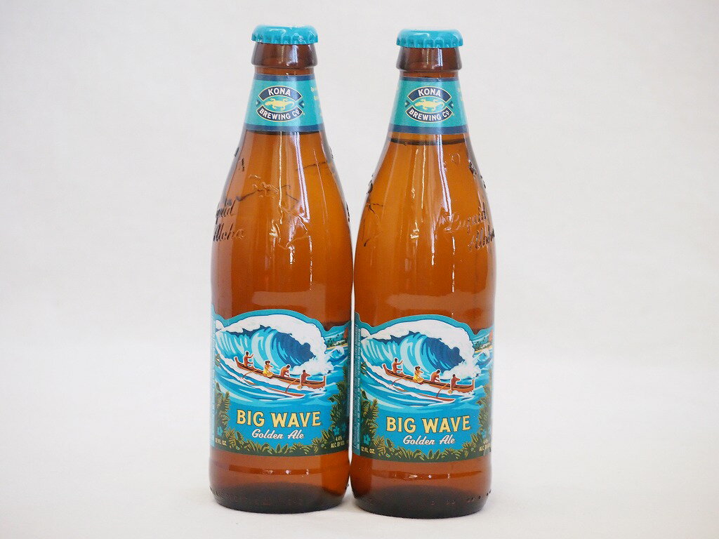 コナビール クラフトビール ハワイコナビール2本セット(ビッグウェーブ・ゴールデンエール) 355ml×2本