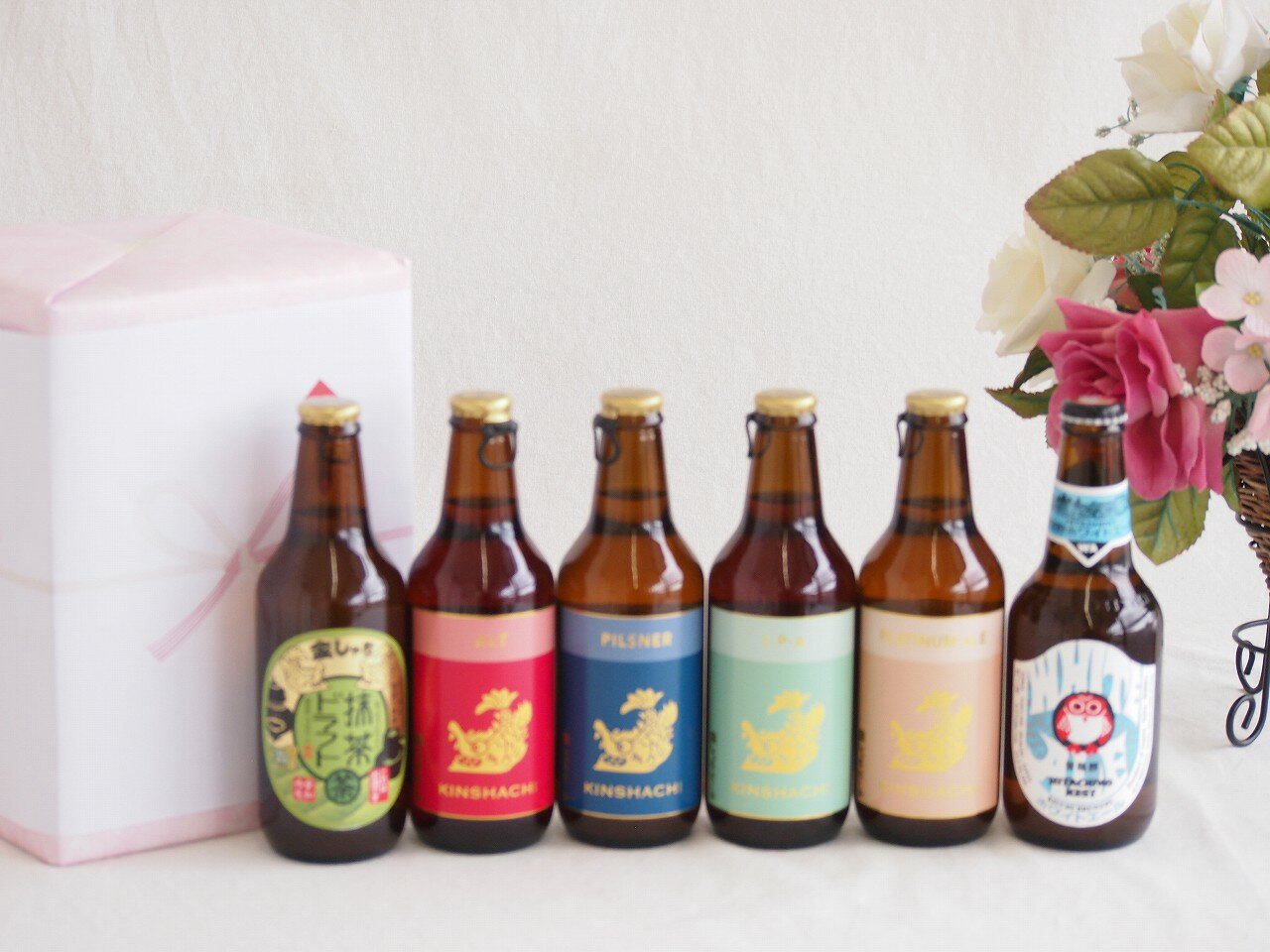【最大2000円オフクーポン26日1:59迄】贈り物クラフトビール6本セット(金しゃち抹茶ドラフト(愛知県) 金しゃちプラチナエール(愛知県) 金しゃちIPA(愛知県) 金しゃちピルスナー(愛知県) 