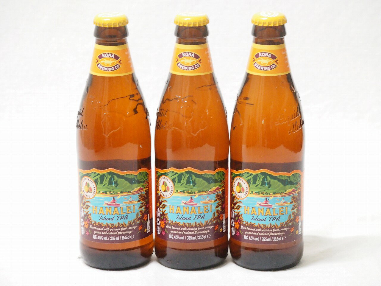 コナビール クラフトビール 3本セット(コナビール ハナレイ IPA 瓶) 355ml×3本