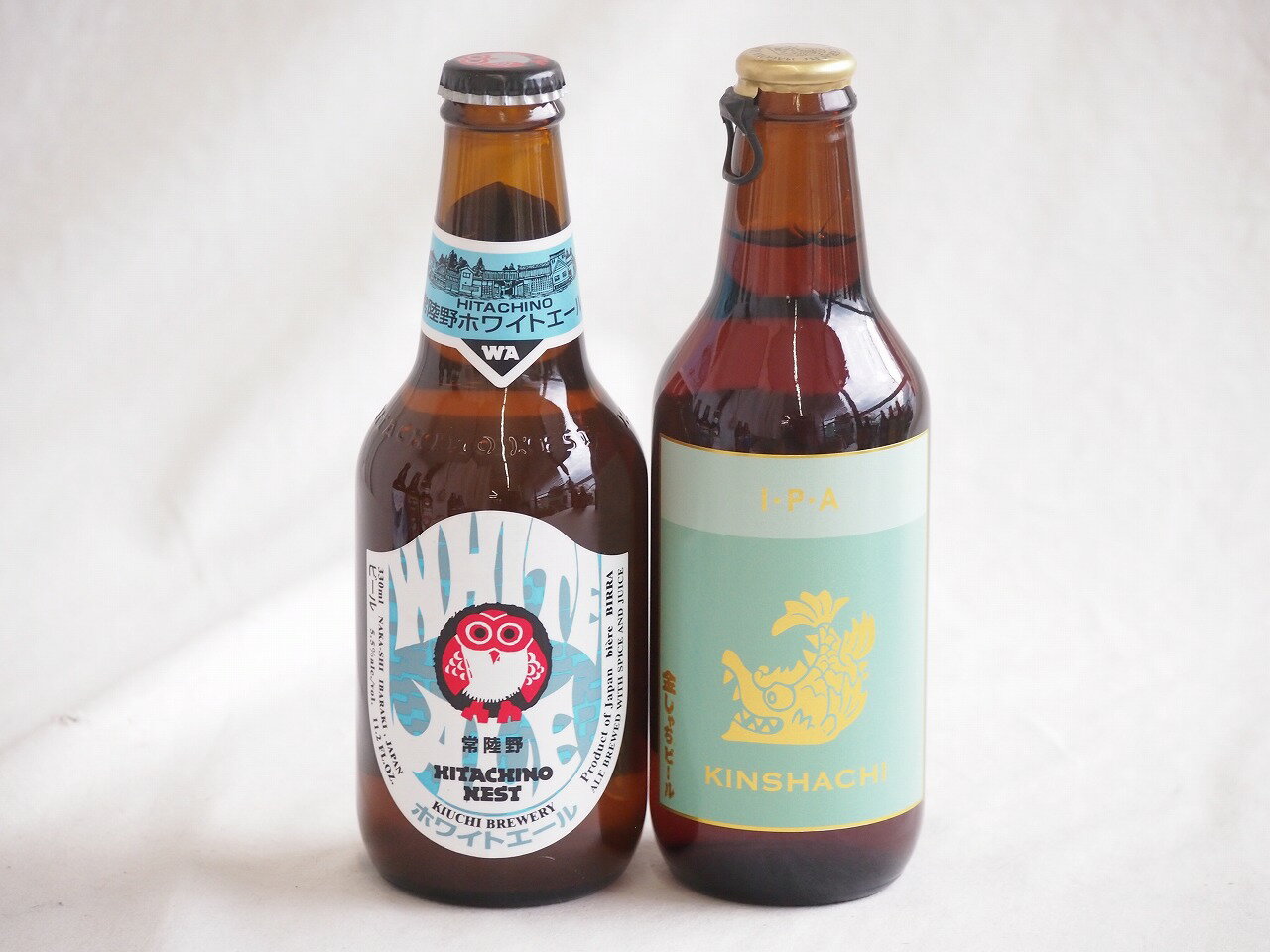 地域が生んだクラフトビール2本セット(金しゃちビールIPAalc7％(愛知県) 常陸野 ホワイトエールalc5.5％(茨城県)) 330ml×2本