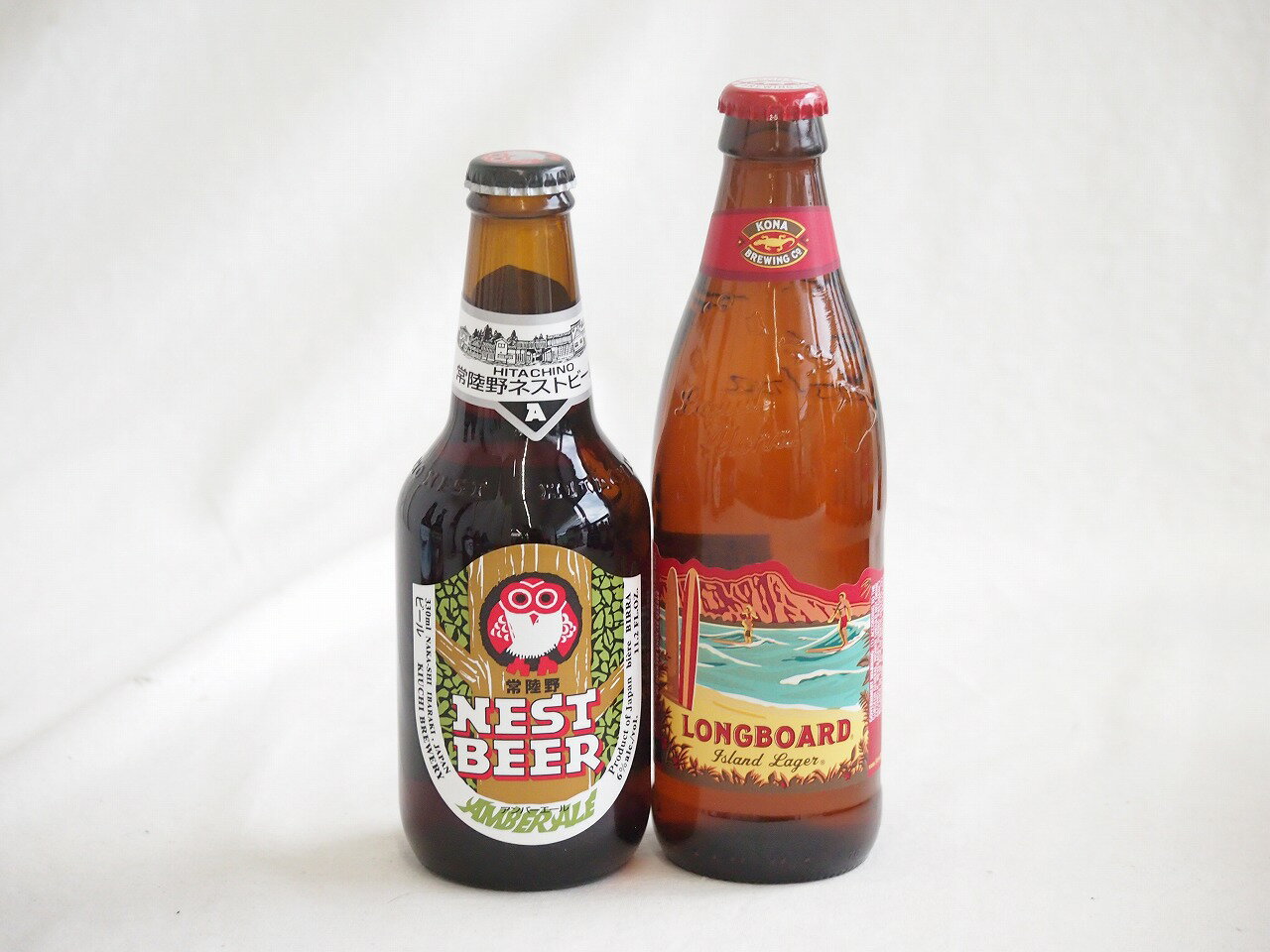地域が生んだクラフトビール2本セット(常陸野 アンバーエールalc6％(茨城県) ロングボードアイランドラ..