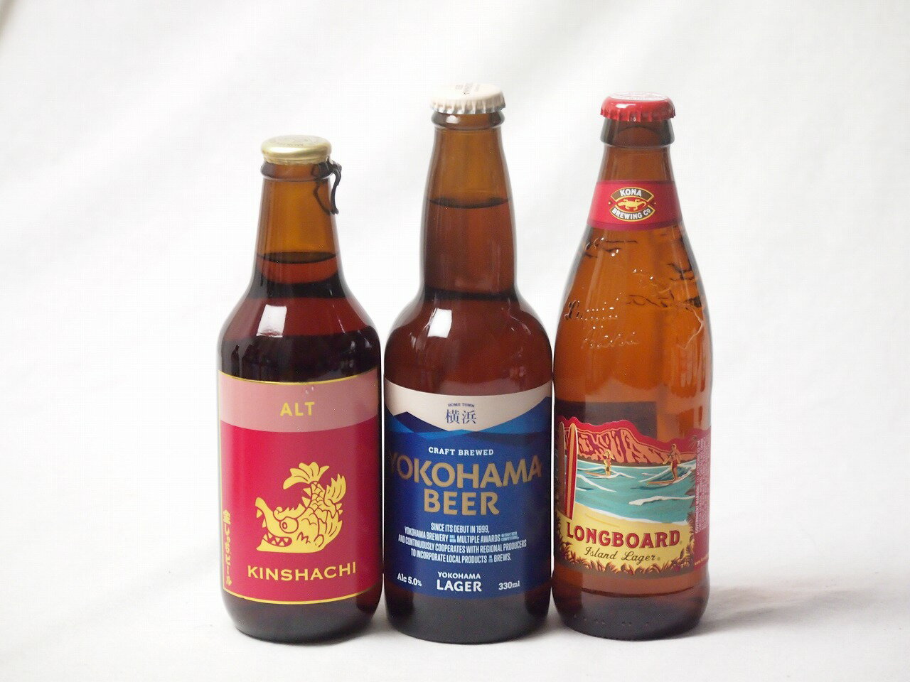 地域が生んだクラフトビール3本セット(金しゃちビール金鯱アルトalc5％(愛知県) 横浜ビール ラガーalc5..