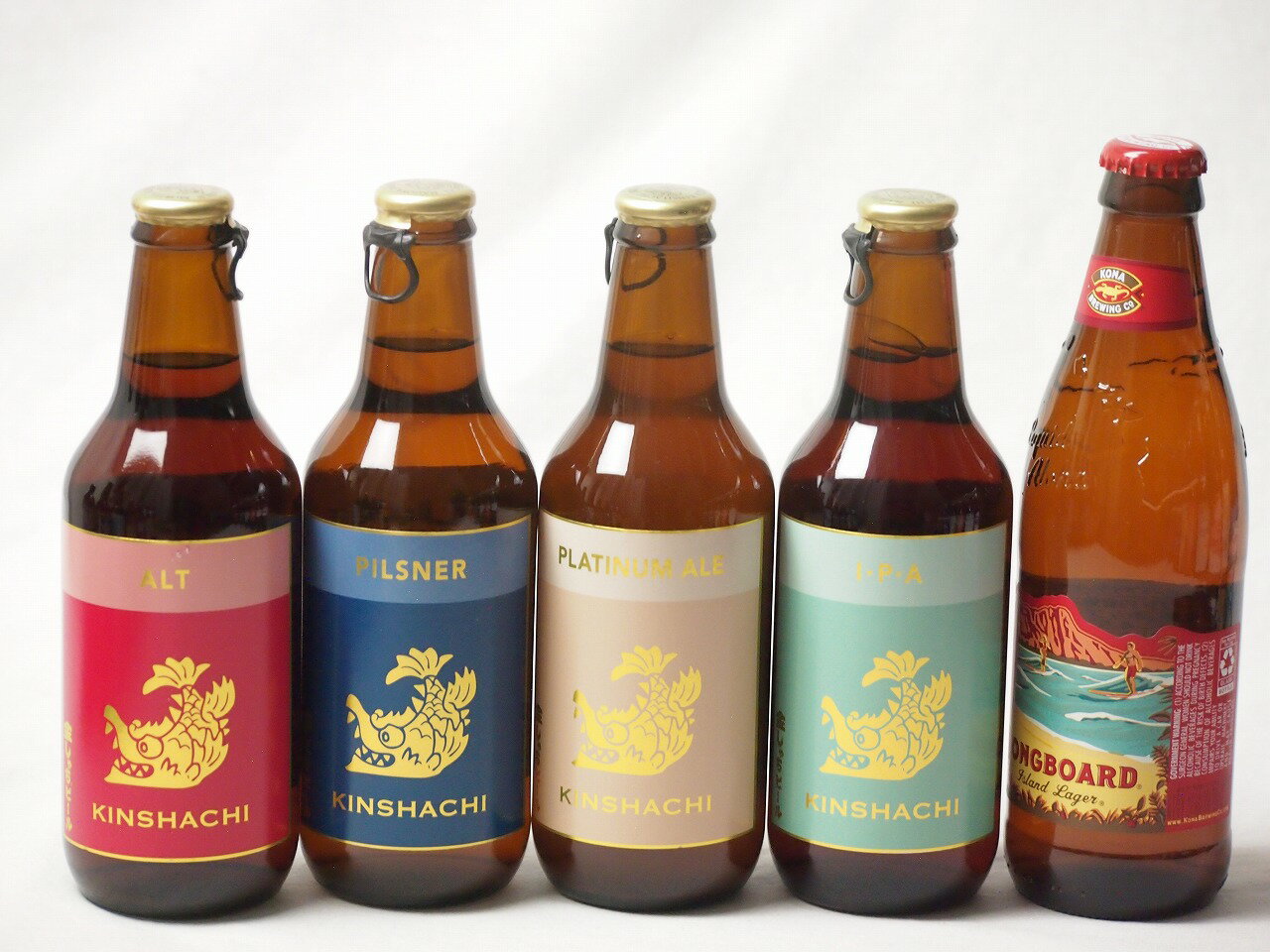 楽天贈り物本舗じざけや地域が生んだクラフトビール5本セット（金しゃちビールプラチナエールalc5％（愛知県） 金しゃちビールピルスナーalc5％（愛知県） 金しゃちビールIPAalc7％（愛知県） 金しゃちビール金鯱アルトalc5％（愛知県） ロングボードアイランドラガーal