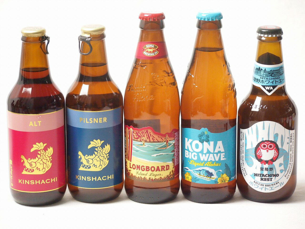 【最大2000円オフクーポン11日9:59迄】地域が生んだクラフトビール5本セット(金しゃちビールピルスナーalc5％(愛知県) 金しゃちビール金鯱アルトalc5％(愛知県) 常陸野 ホワイトエールalc5.5％(茨城県) ロングボードアイランドラガーalc4.5％(アメリカ) ビッグウェーブゴー