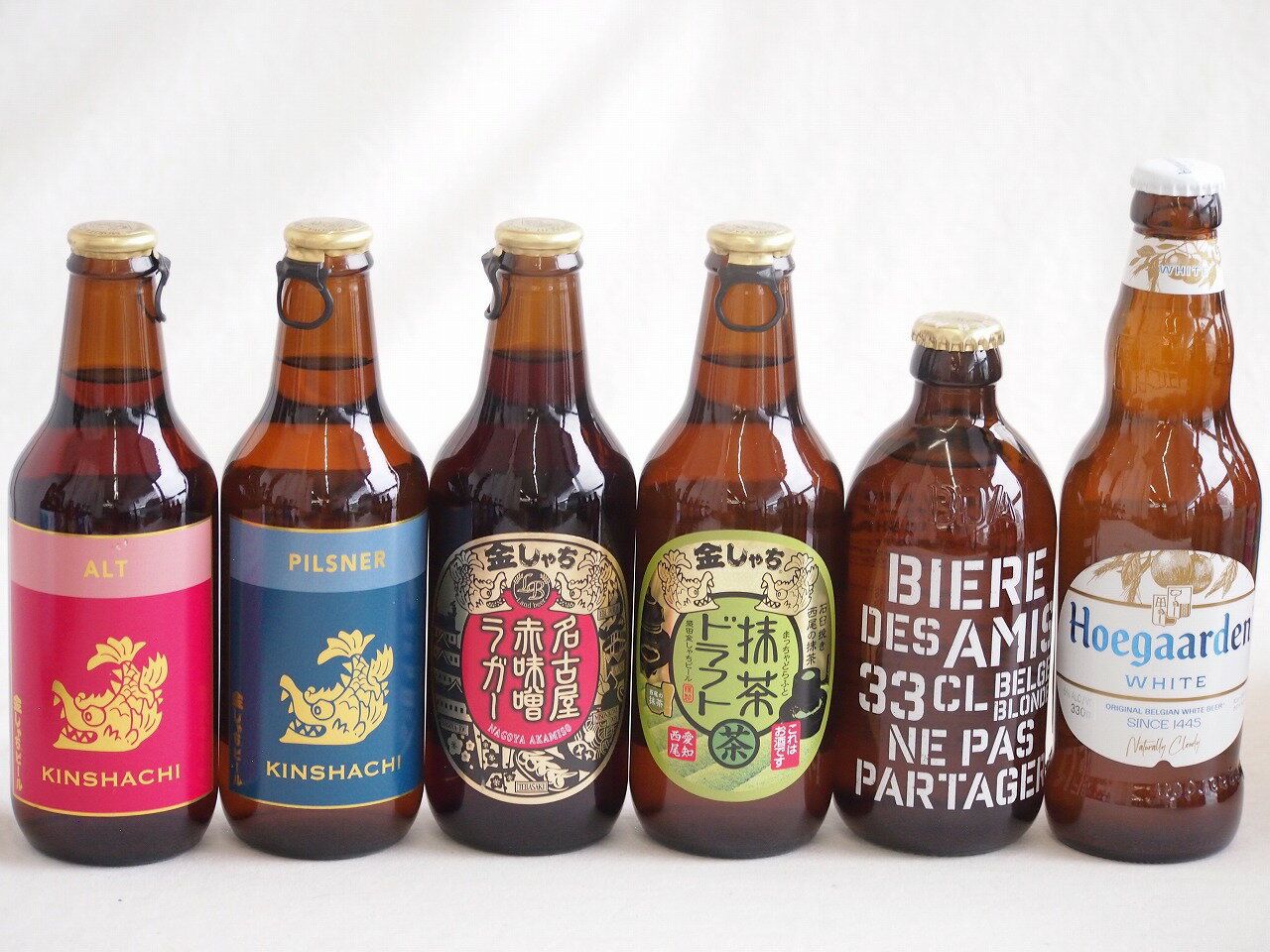 地域が生んだクラフトビール6本セット(金しゃちビール抹茶ドラフトalc6％(愛知県) 金しゃちビールピル..