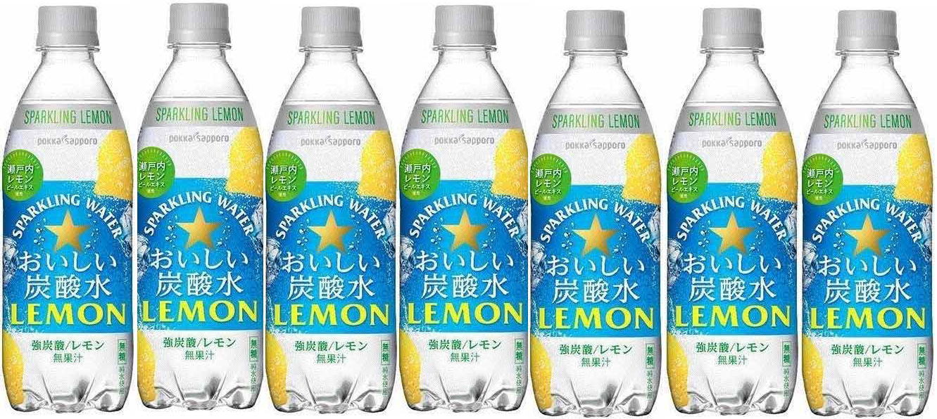 【最大2000円オフクーポン11日1:59迄】7本 ポッカサッポロ おいしい炭酸水レモン 500ml×7本