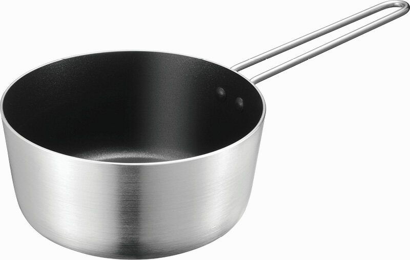 夏の贈り物お中元 IH対応ソースパン18cm デリミーズ 1.9L 本体：アルミニウム合金（内面ふっ素樹脂加工（シルクウェアEL）・外面研磨仕上げ）、底面・ハンドル：ステンレス鋼