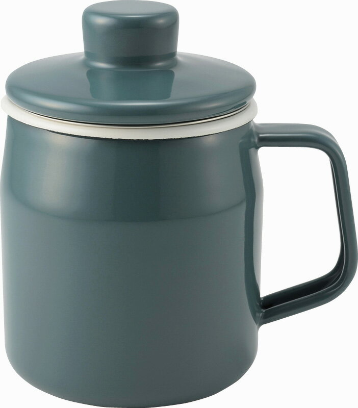 冬の贈り物お歳暮 オイルポット0.35L 富士ホーロー スモークブルー 12×8.5×12.5cm 0.35L（適正容量）、..