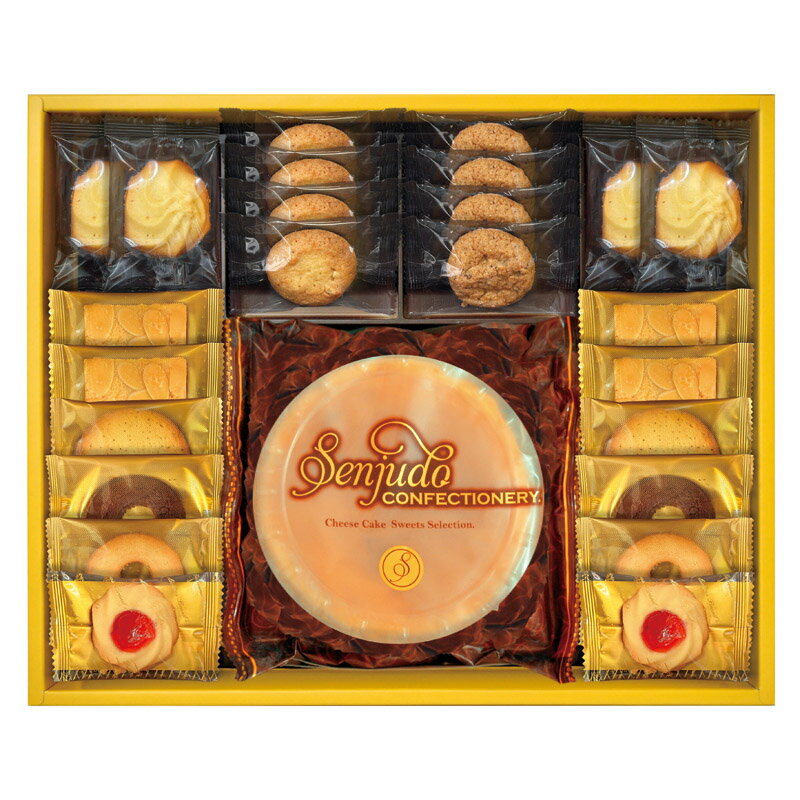 春の贈り物便り チーズケーキ+クッキーセレクション Senjudo セット内容/クッキー（ミニリング・プチペカン・ミニカシュー・トフィーアーモンド）×各4、クッキー（アールグレイ・プチラズリン・リングバター・リングココア）×各2、チーズケーキ×1