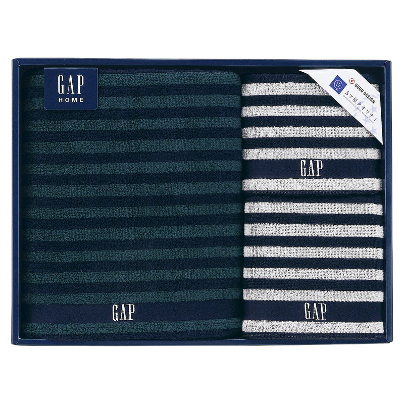 【最大2000円オフクーポン11日1:59迄】夏の贈り物お中元 タオルセット GAP HOME セット内容/バスタオル（60×120cm）・フェイスタオル（34×75cm）・ウォッシュタオル（34×35cm）×各1