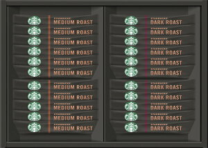 プレミアムソリュブルミディアムロースト・プレミアムソリュブルダークロースト（各2.3g）×各11 スターバックスプレミアムソリュブルブラックスティックギフト