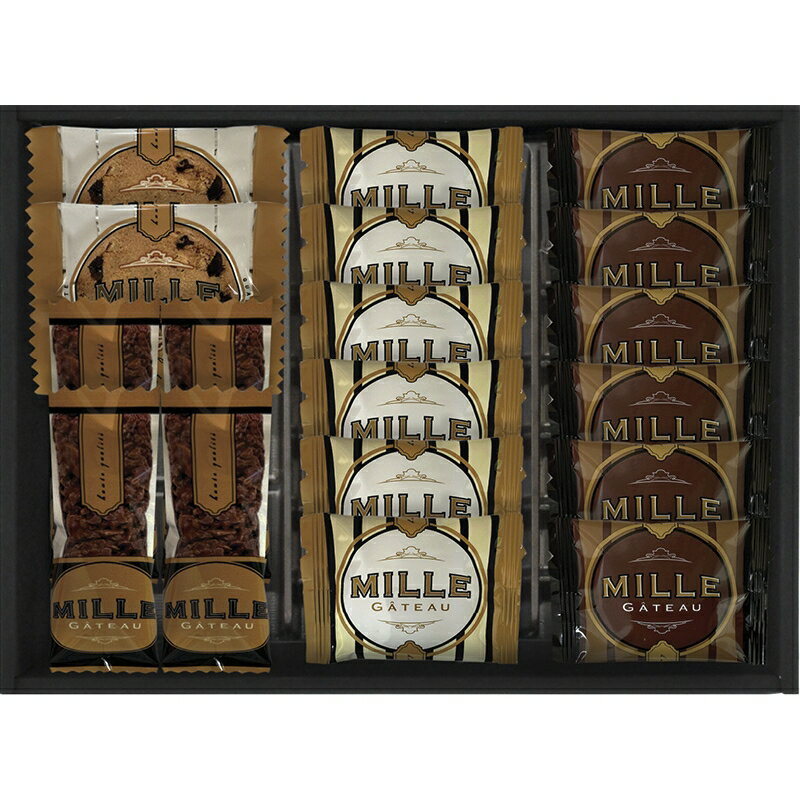 春夏の贈り物ギフト ミル・ガトー スイーツセレクト ラングドシャ（プレーン・ショコラ）×各6、ミルククランチバー×4、ナッツとチョコのざっくりクッキー×2