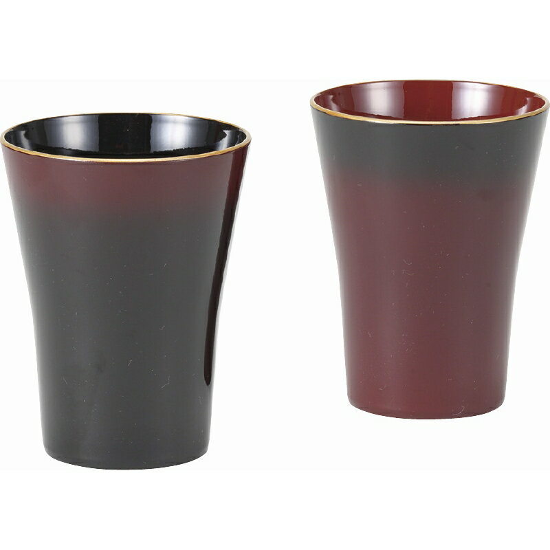 冬の贈り物お歳暮 ぼかし塗 フリーカップペア 直径8.5×11cm