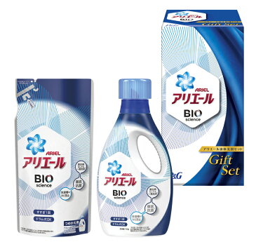 夏の贈り物お中元贈り物セット アリエール液体洗剤セット P&G アリエールバイオサイエンスジェル（750g）・アリエールバイオサイエンスジェル詰替用（690g）×各1