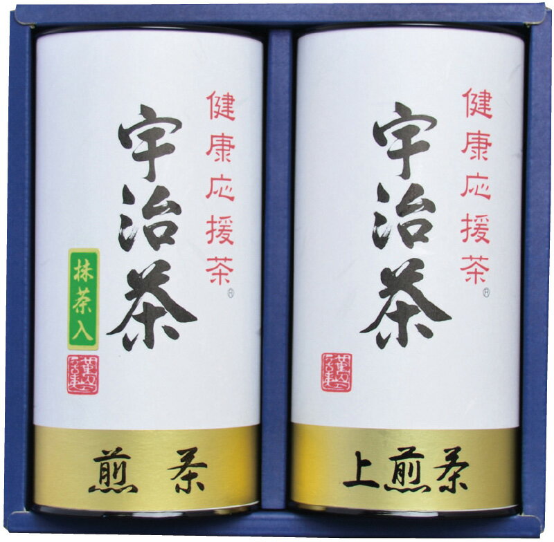 春の贈り物ギフト 宇治茶詰合せ(健康応援茶) 上煎茶・抹茶入煎茶（各100g）×各1 1