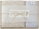 春の贈り物 バスタオル&フェイスタオル(木箱入) 今治謹製 ブルー バスタオル:60×110cm、フェイスタオル:33.5×75cm(3)