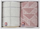 夏の贈り物お中元 タオルハンカチ2P 今治タオル ピンク 25×25cm