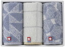 夏の贈り物お中元 タオルハンカチ3P 今治タオル ブルー 25×25cm