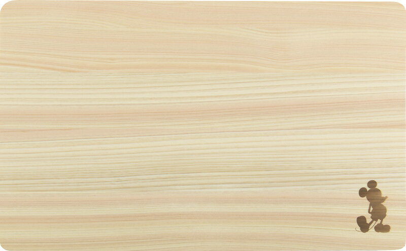 冬の贈り物お歳暮 ひのきのまな板（中） ミッキーシルエット ディズニー 36×22×1.5cm