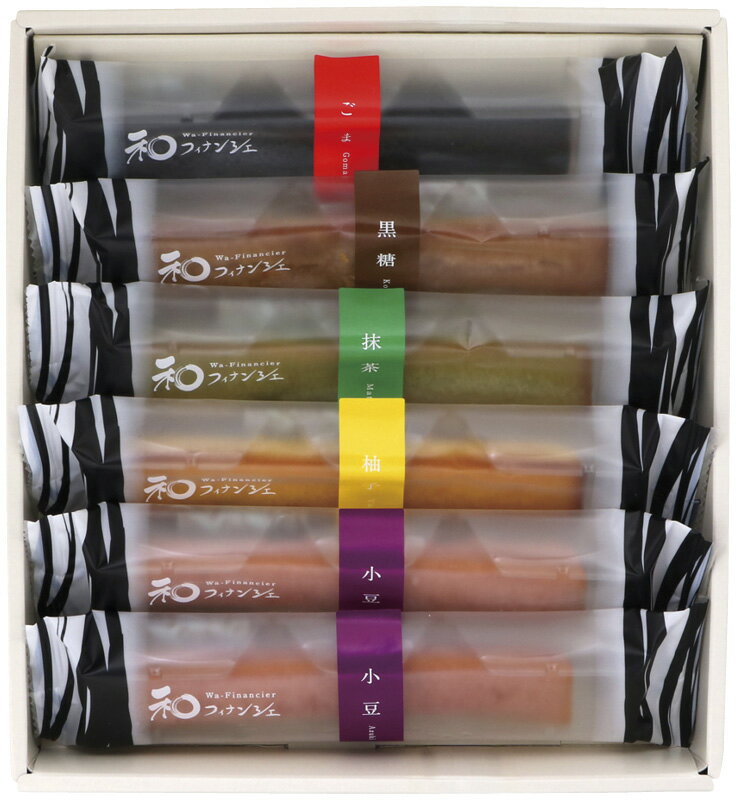 冬の贈り物お歳暮 和フィナンシェ6本入 井桁堂 小豆×2、ごま・黒糖・抹茶・柚子×各1