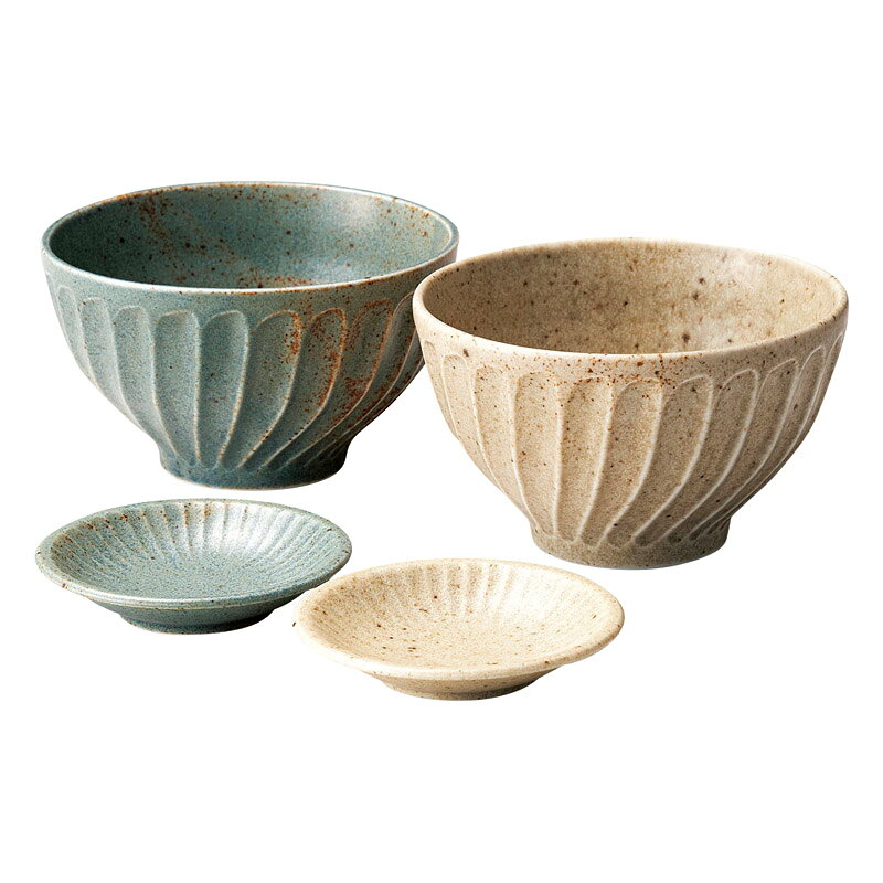実りの秋の贈り物 グラッテ ペアボウル ボウル:直径13.5×8cm、プレート:直径9.5cm 0.9kg 磁器