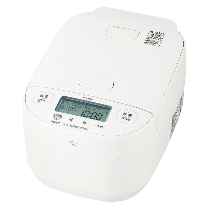 乐天商城 - 【最大2000円オフクーポン26日1:59迄】夏の贈り物お中元 圧力IH炊飯ジャー（5.5合炊） 象印 ホワイト 25×36.5×20.5cm 6kg 本体:印刷鋼板・ポリプロピレン、蓋:ポリプロピレン、内釜:アルミニウム・ステンレス（フッ素コート）