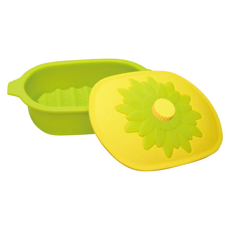 春の贈り物便り Mum's シリコンスチーマー グリーン 22×15×8.5cm