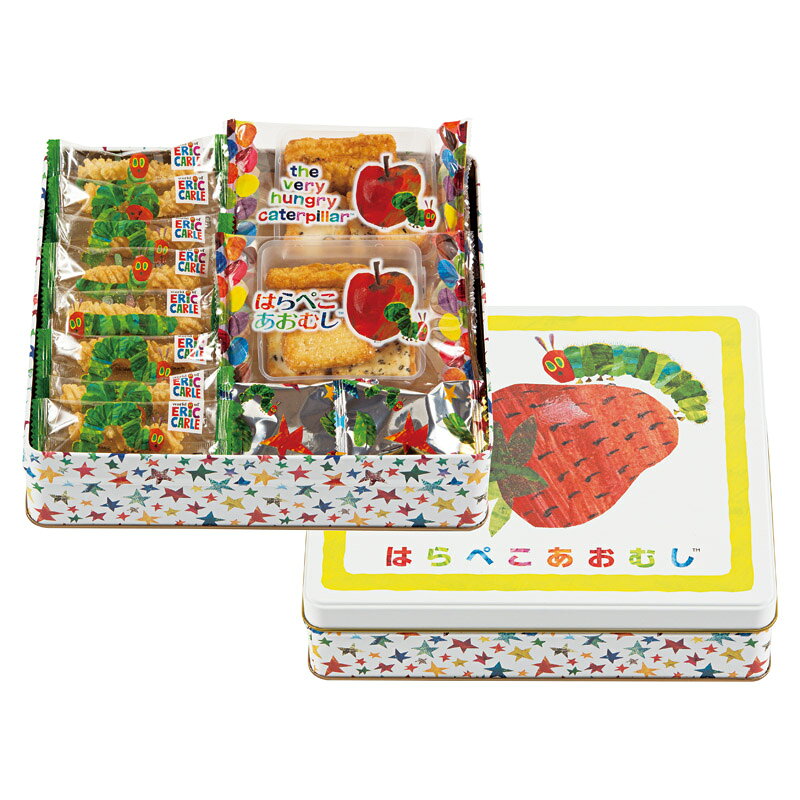 春の贈り物便り おやつアソート はらぺこあおむし ひねり揚げせんべい（個包装）（65g）、おかき（個包..