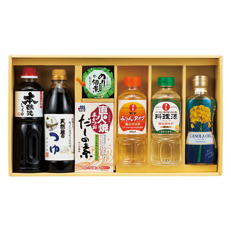 春の贈り物便り NEW佃煮&調味料バラエティセット 昭和キャノーラ油（300g）・サンビシ本醸造しょうゆ・..