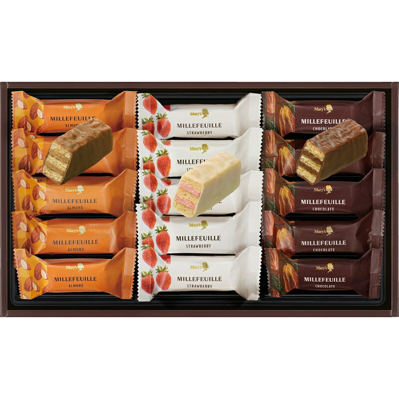 冬の贈り物お歳暮 ミルフィーユ メリーチョコレート ミルフィーユ（アーモンド・ストロベリー・チョコ..