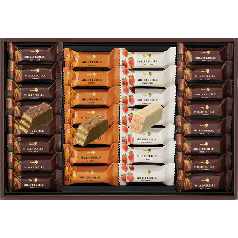 冬の贈り物お歳暮 ミルフィーユ メリーチョコレート ミルフィーユ（チョコレート）×16、ミルフィーユ（..