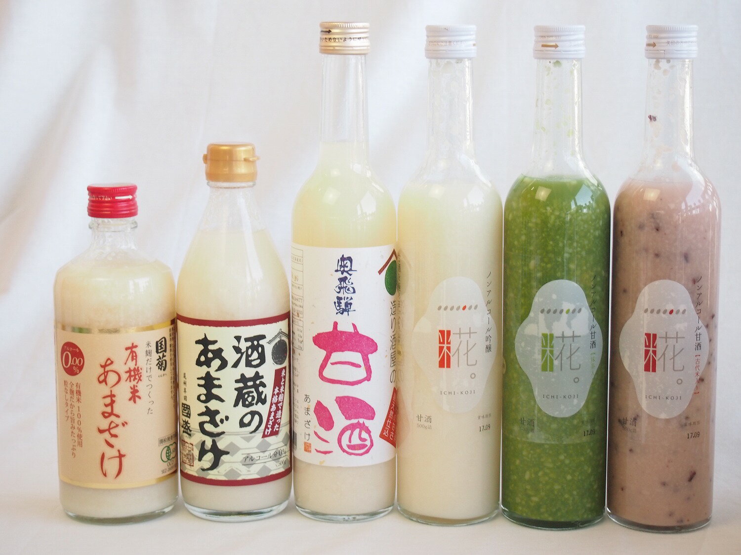 セレクト甘酒6本セット(国菊 有機米500ml(福岡県) 奥