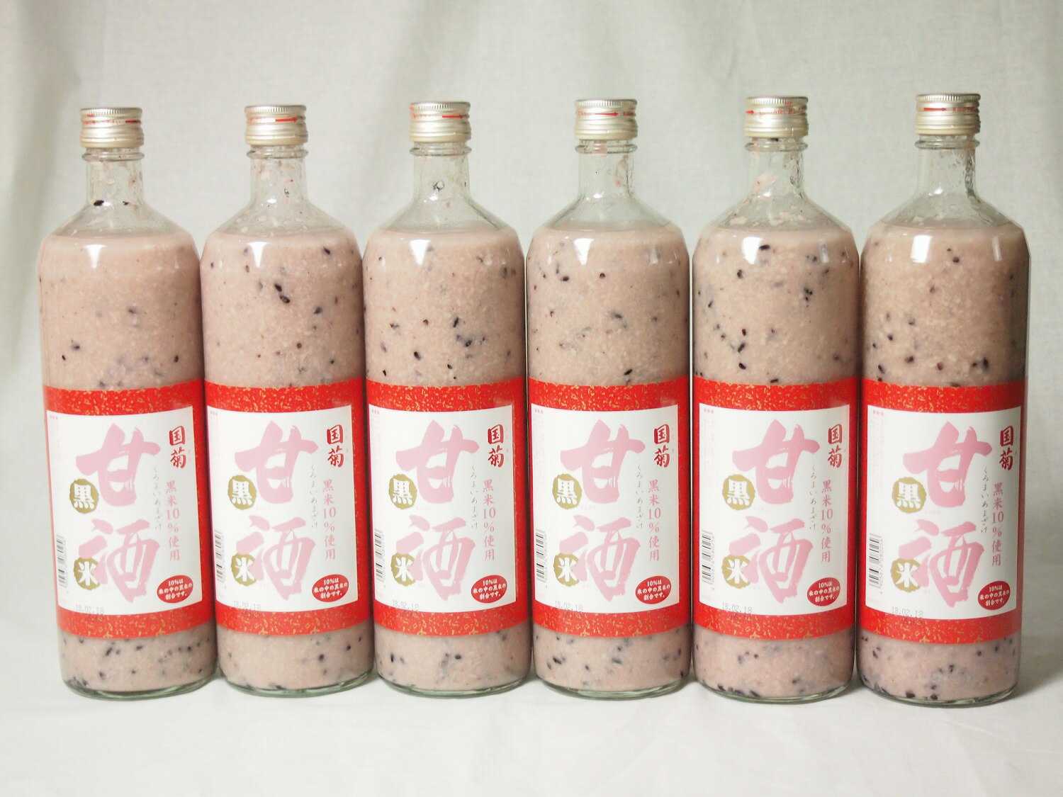 篠崎 国菊甘酒 黒米 あまざけノンアルコール 900ml×6本(福岡県)のサムネイル