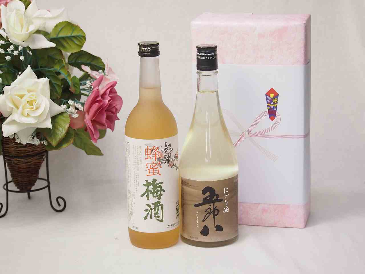 贈り物ギフト五郎八にごり酒720mlセット 中野BC 蜂蜜梅酒(和歌山県)720ml