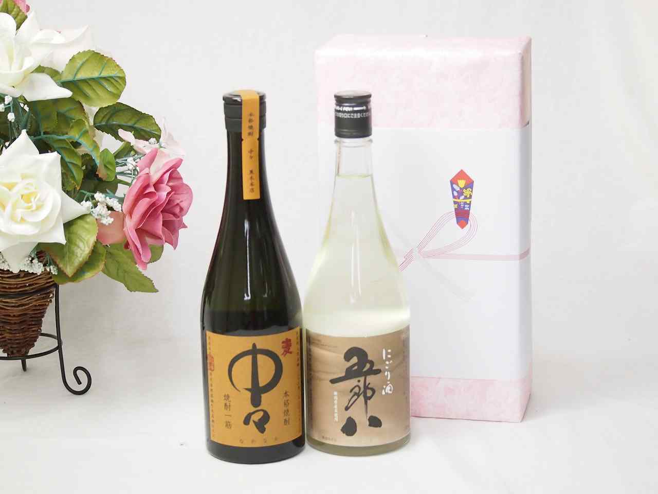 【最大2000円オフクーポン27日1:59迄】贈り物ギフト五郎八にごり酒720mlセット 黒木本店 中々 麦焼酎(鹿児島県)720ml
