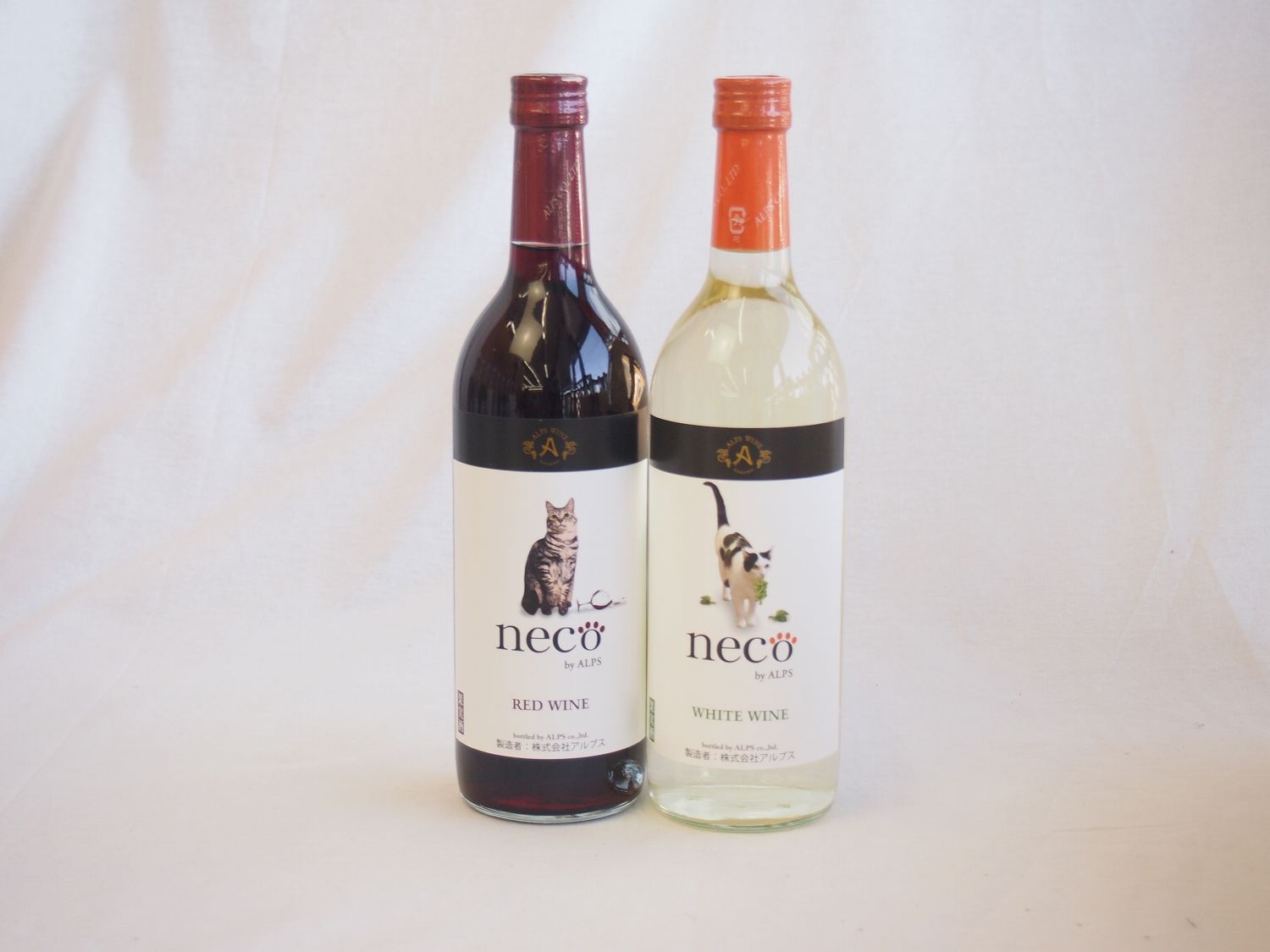3セット アルプス neco赤ワイン白ワインペア6本セット 720ml×6本 (長野県)ネコワイン 猫ワイン