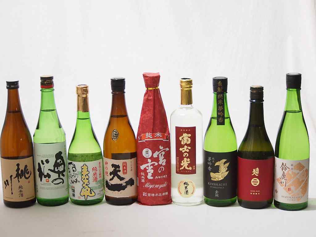 日本酒の純米酒決定版9本セット(安達本家酒造富士の光 早川酒