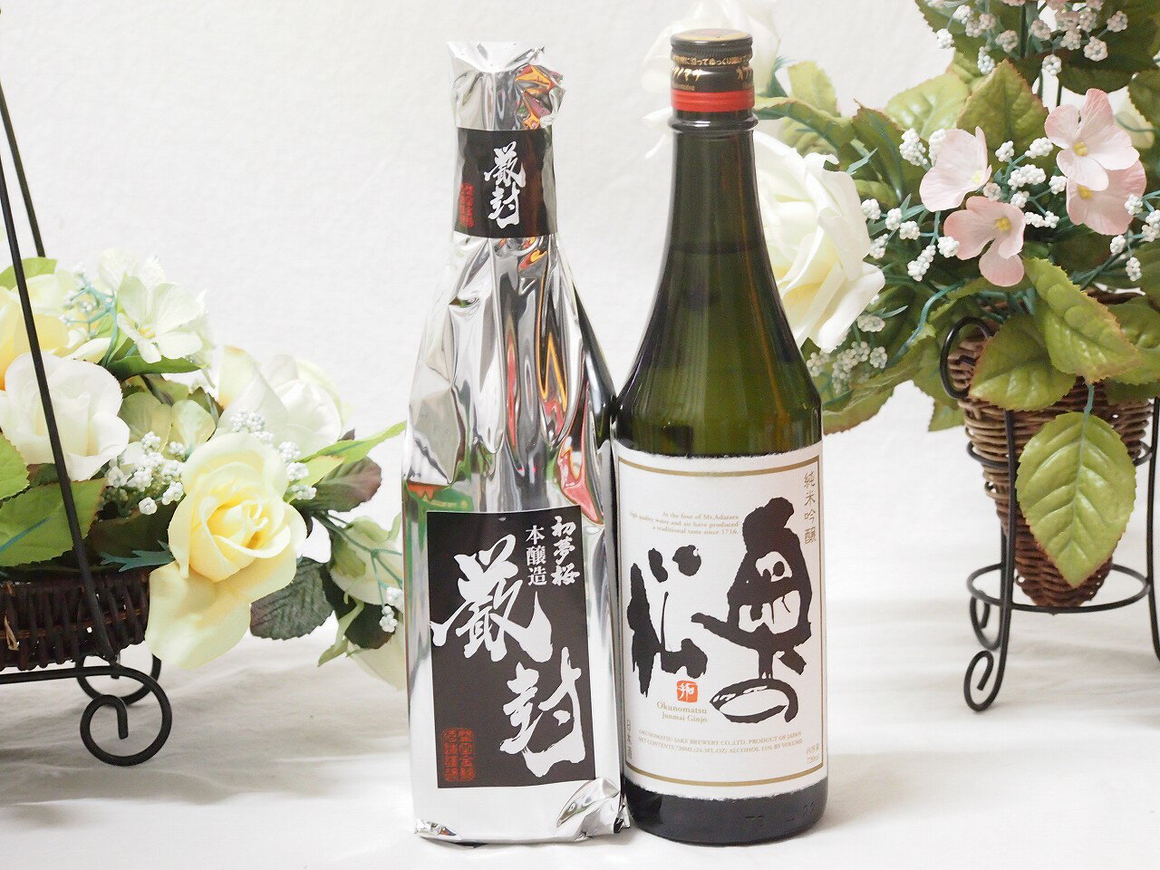 愛知金鯱と厳選日本酒2本セット(金鯱初夢桜 厳封本醸造 奥の松純米吟醸) 720ml×2本