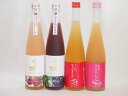 【最大2000円オフクーポン11日1:59迄】愛知×福岡の果物リキュール4本セット(日本酒ブレンドパッションフルーツ 純米酒ブレンド巨峰 りんご梅酒 もも梅酒) 500ml×4本