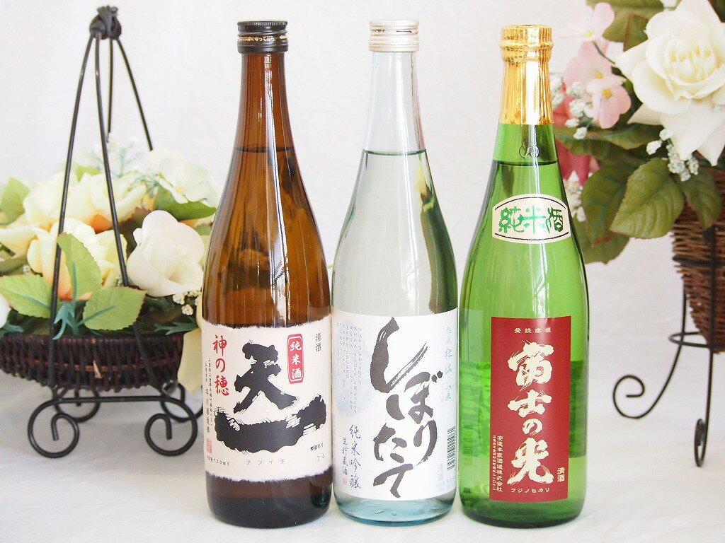 日本酒決定版3本セット(しぼりたて 生貯純米吟醸 早川酒造 天一純米(三重県) 富士の光 純米(三重県)) 7..