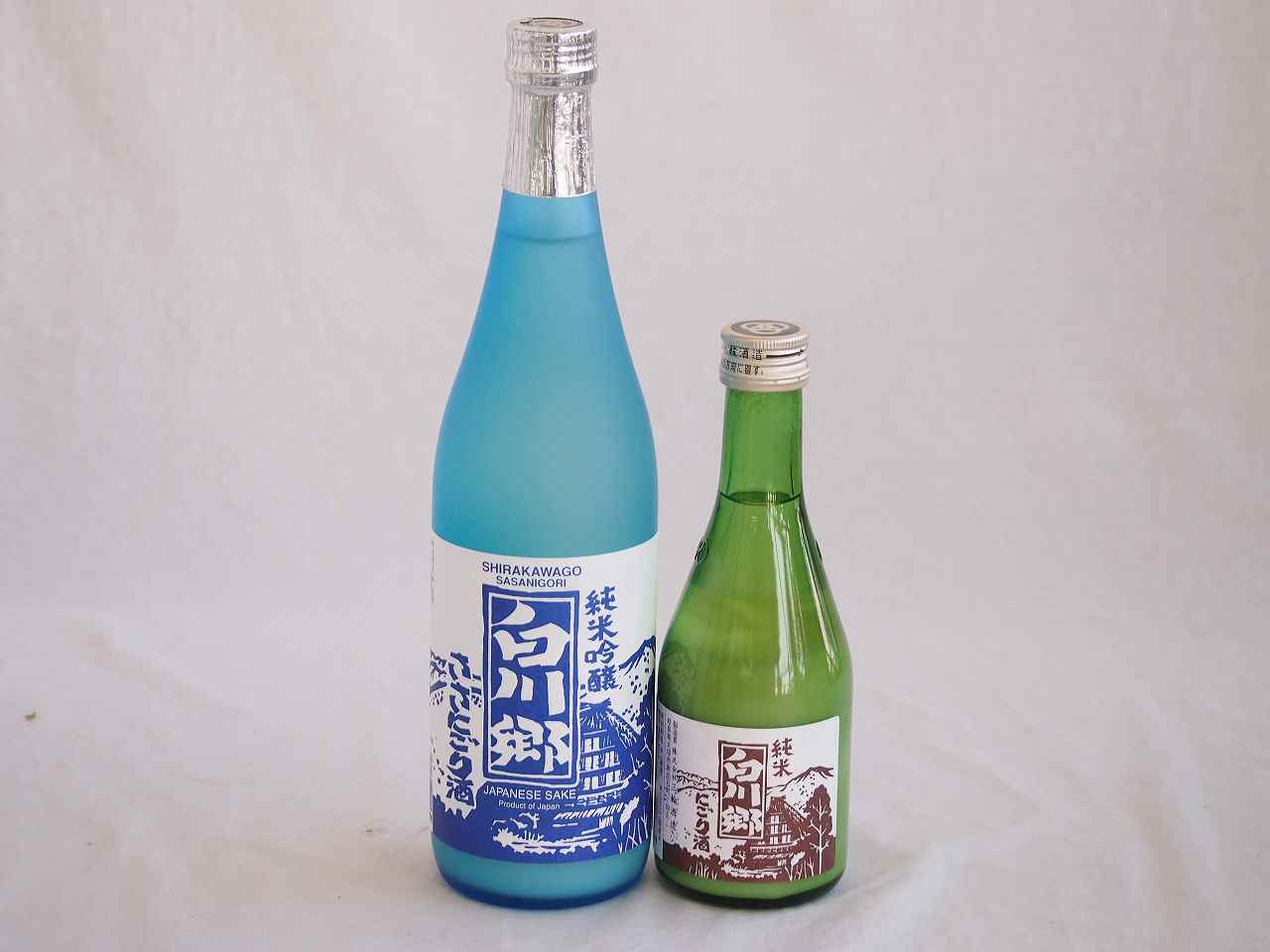 ファミリーにごり酒 2本セット（三輪酒造白川郷純米吟醸（岐阜） 三輪酒造白川郷純米（岐阜）） 720ml×1本 300ml×1本