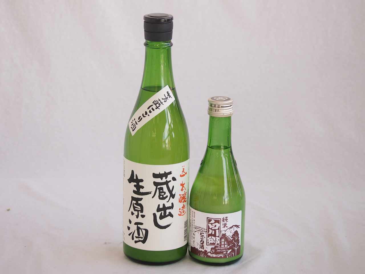 ファミリーにごり酒 2本セット（早川酒造蔵出し生原酒本醸造（三重） 三輪酒造白川郷純米（岐阜）） 720ml×1本 300ml×1本