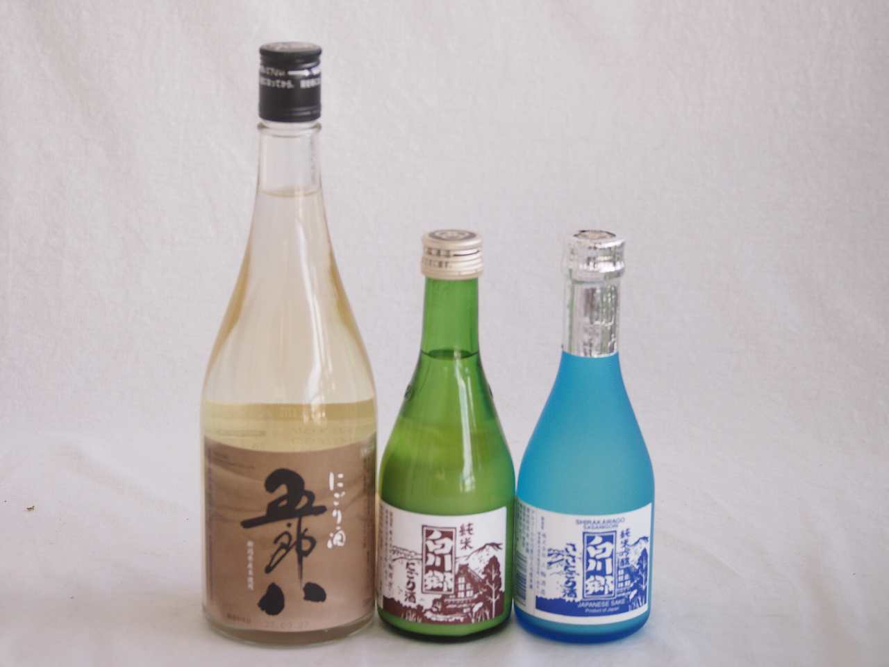 楽天スーパーセール/ファミリーにごり酒 3本セット 菊水五郎八 新潟 三輪酒造白川郷純米吟醸 岐阜 三輪酒造白川郷純米 岐阜 720ml 1本 300ml 2本