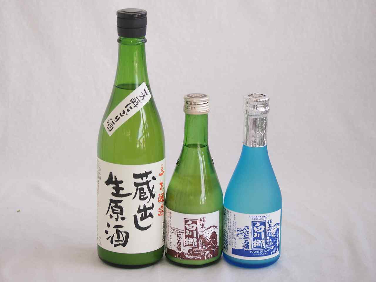 ファミリーにごり酒 3本セット（早川酒造蔵出し生原酒本醸造（三重） 三輪酒造白川郷純米吟醸（岐阜） 三輪酒造白川郷純米（岐阜）） 720ml×1本 300ml×2本