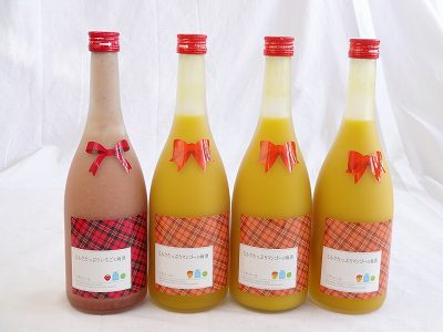 【最大2000円オフクーポン26日1:59迄】ミルクたっぷり4本セット ミルクたっぷりいちごの梅酒1本 マンゴーの梅酒3本 研醸 720ml×4本
