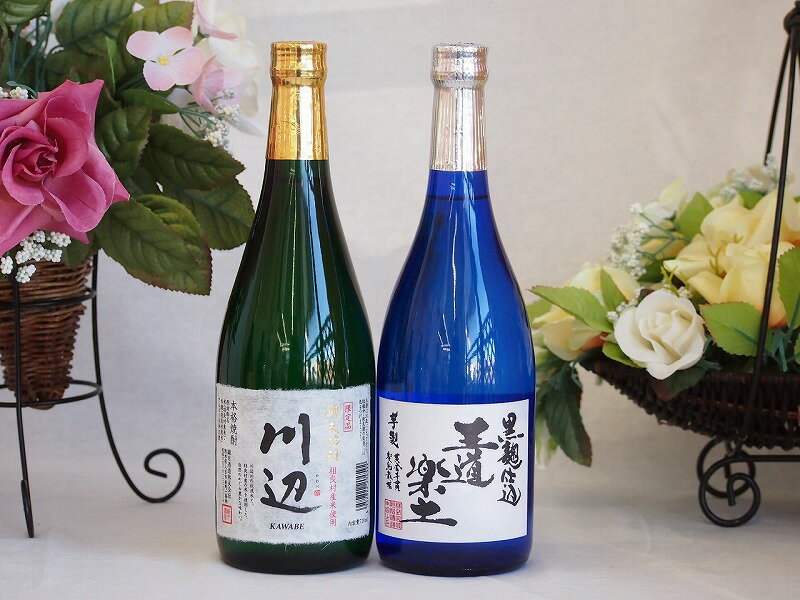 【最大2000円オフクーポン27日9:59迄】厳選熊本県米焼酎2本セット 黒麹仕込芋焼酎 王道楽土 純米焼酎 川辺 720ml 2本